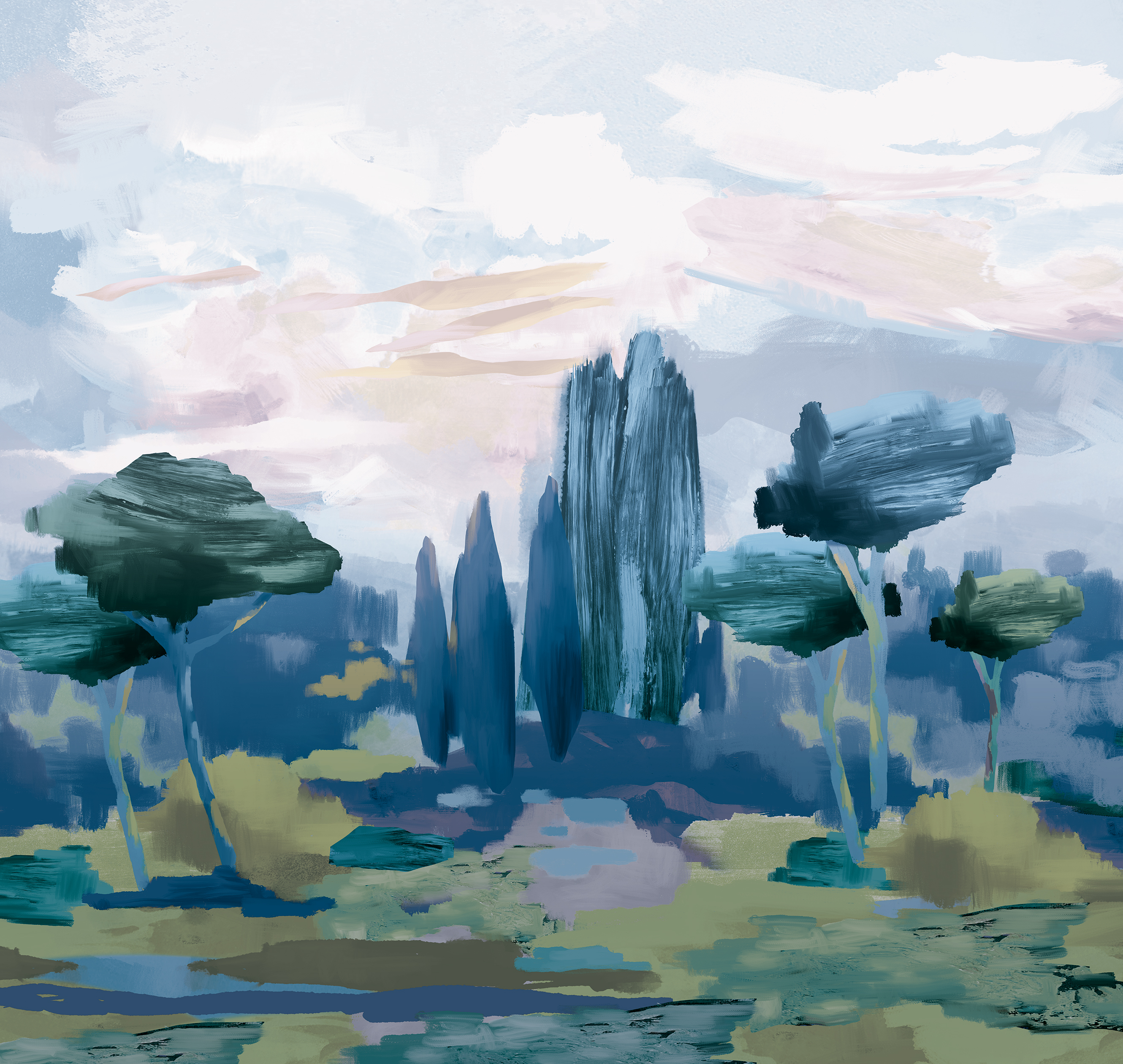 Панно Loymina Пейзаж 2 Средиземноморье ART15 006 3×4